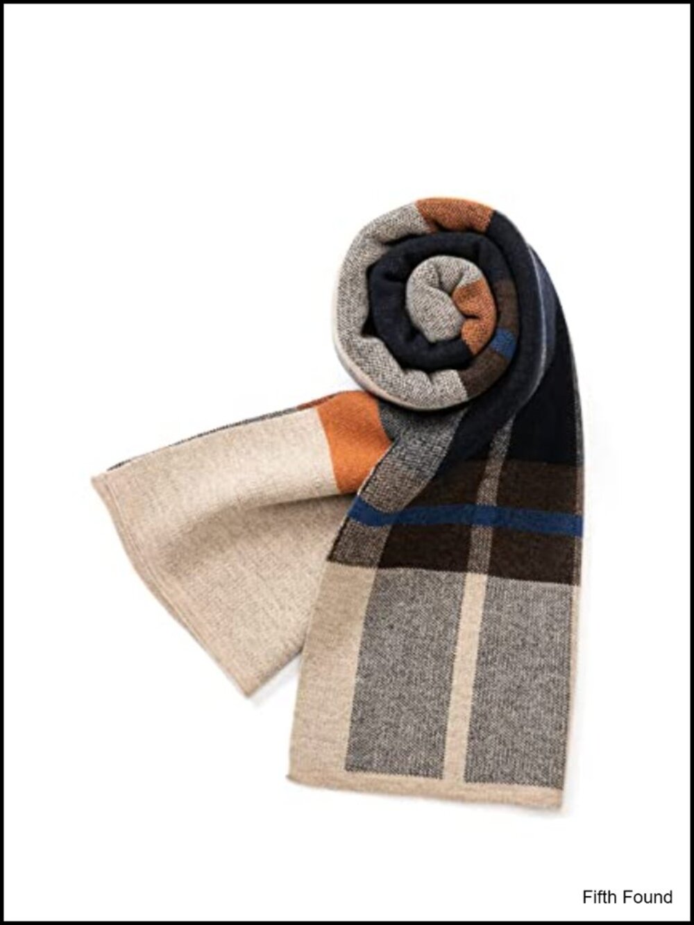 Merino Wool Tartan Knitted Scarf Men Winter Warm Thick Soft Neckwear